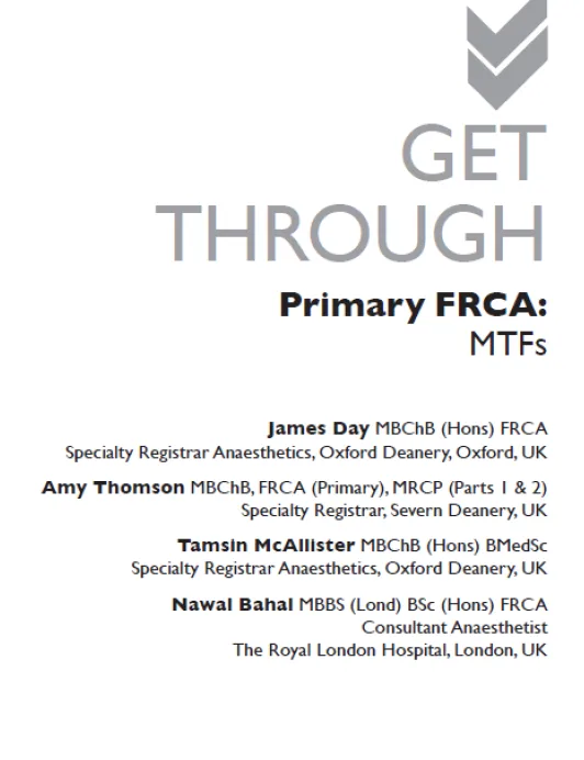 Get through primary frca