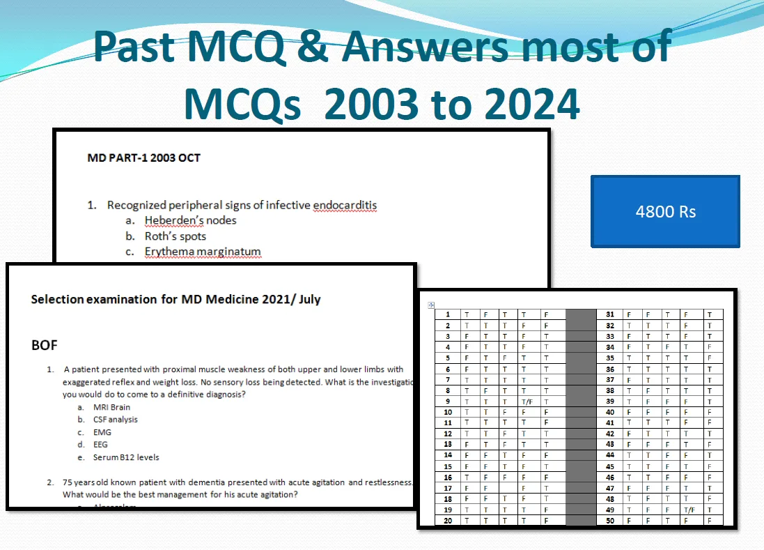Past MCQ & Answers most of MCQs  2003 to 2024