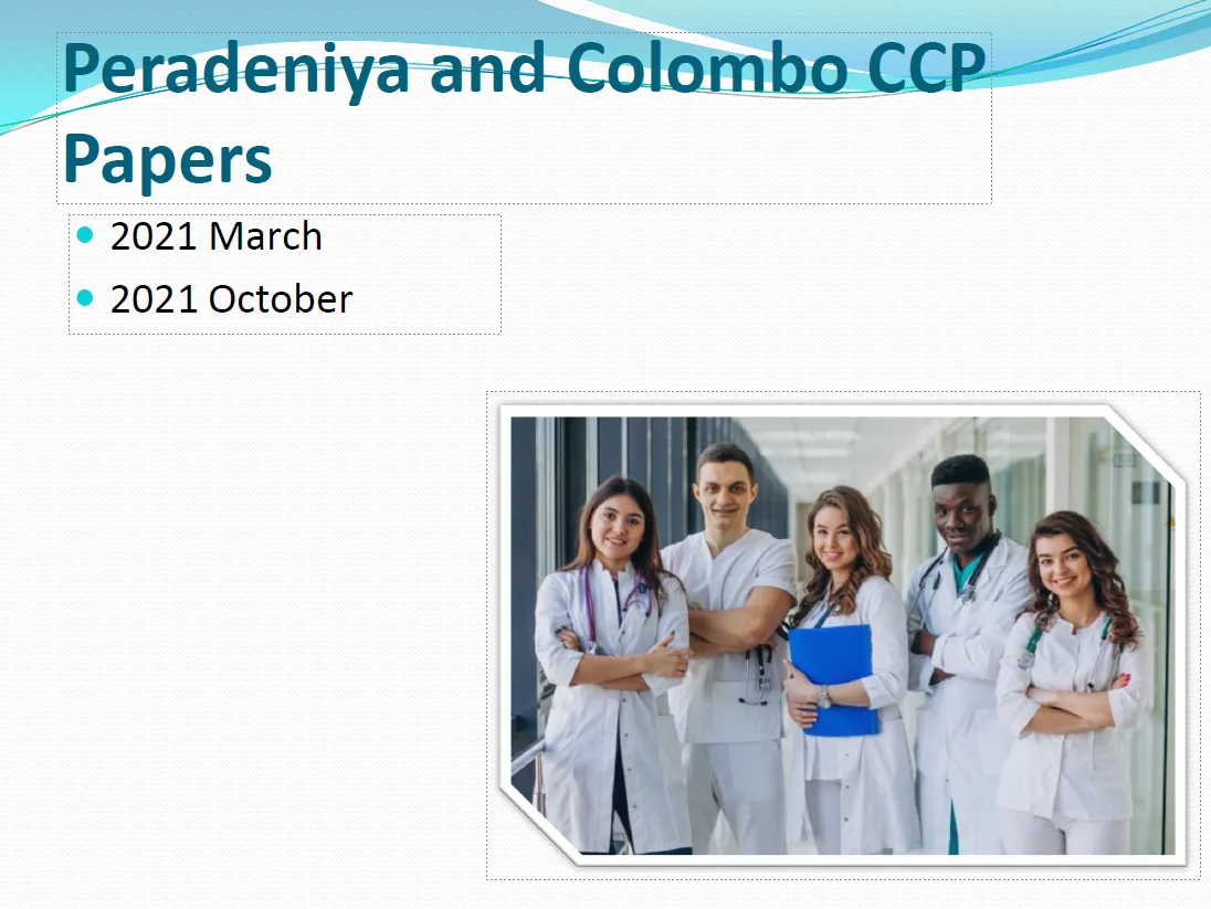 Peradeniya and Colombo CCP Papers Book
