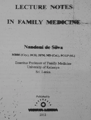 Lecture Notes In Family Medicine